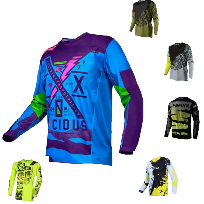 Mountain Biking Trails - قميص سباق الدراجات النارية للرجال للطرق