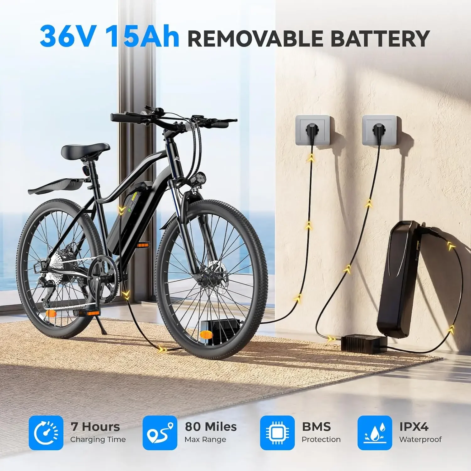 دراجة كهربائية 26 بوصة للبالغي - مراجعة Mountain Biking App وسعره