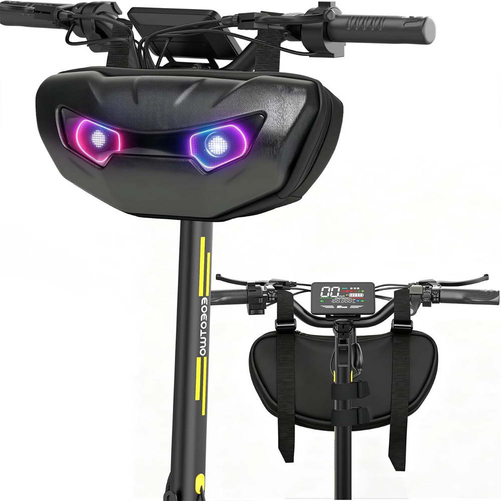 حقيبة مقود دراجة مزودة بإضاءة  - مراجعة Mountain Biking App وسعره